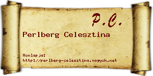 Perlberg Celesztina névjegykártya